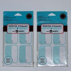 Set of 2 Martha Stewart Home Office Avery Blue White Gift Labels